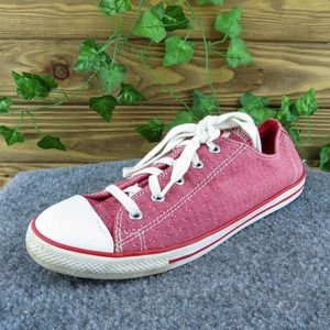 Converse All Star Women Sneaker Shoes Red Fabric Lace Up Size 9 Medium‎